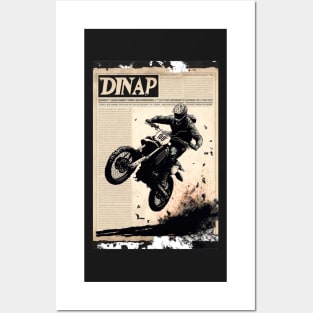 Dirt bike drawing style Posters and Art